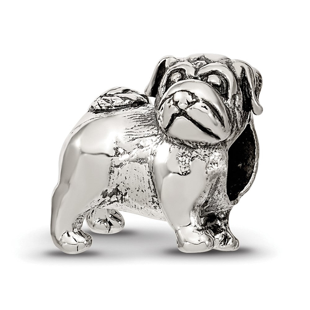 Sterling Silver Reflections Pug Bead