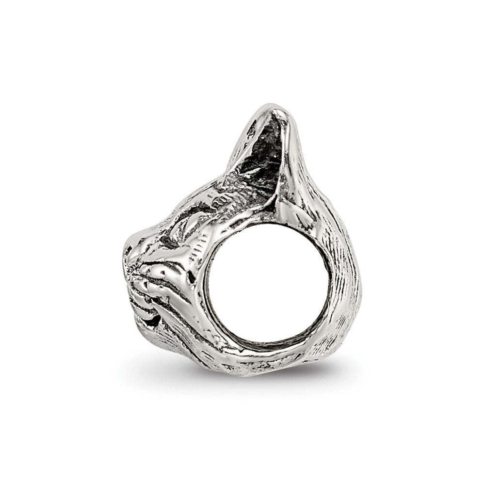 Sterling Silver Reflections Maine Coon Cat Head Bead