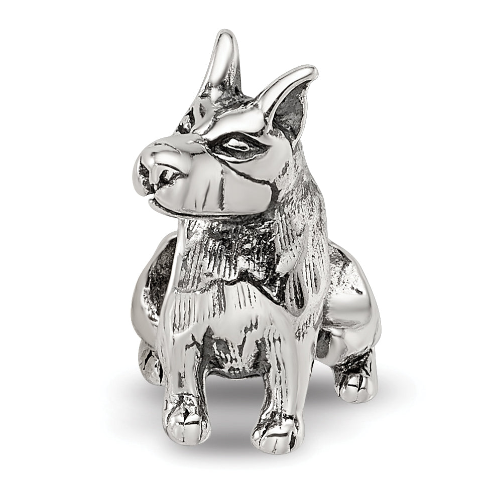 Sterling Silver Reflections Doberman Pinscher Bead Size: 13.64MM X 8.18MM