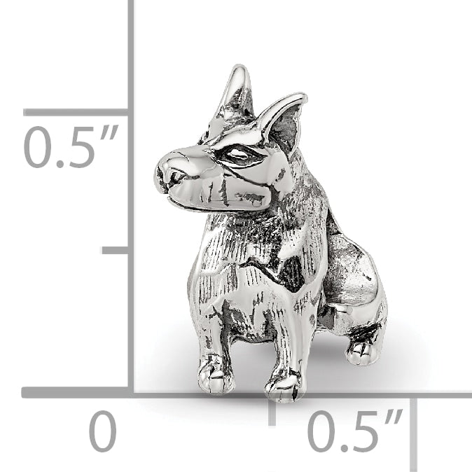 Sterling Silver Reflections Doberman Pinscher Bead Size: 13.64MM X 8.18MM