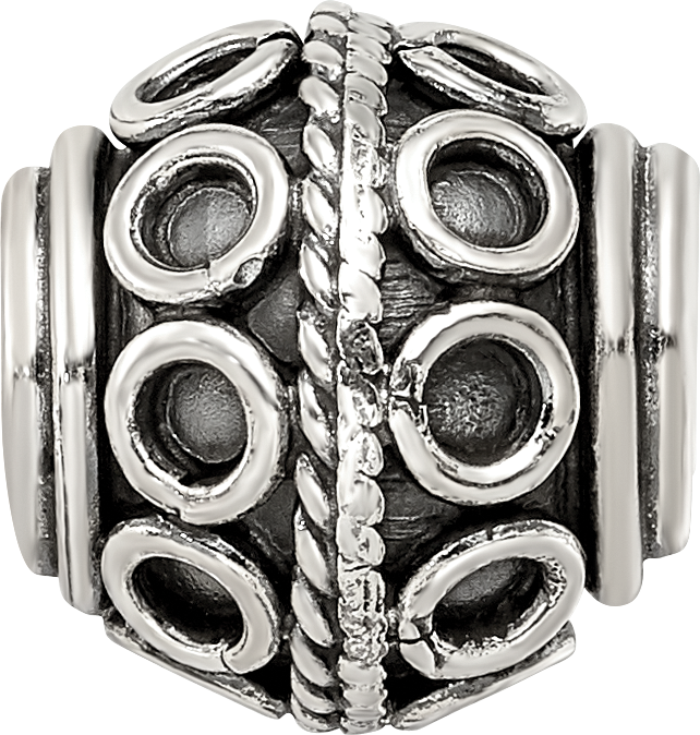 Sterling Silver Reflections Decorative Bali Bead Size: 10.91MM X 10MM