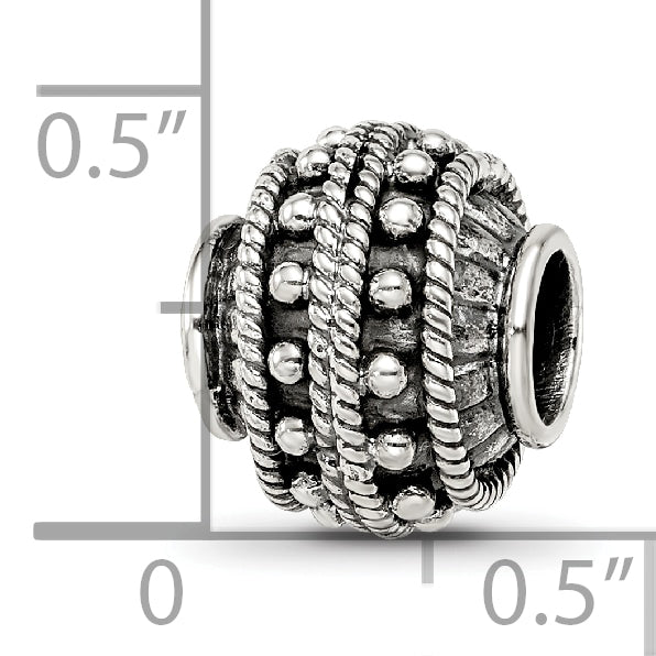 Sterling Silver Reflections Decorative Bali Bead Size: 10.91MM X 10MM