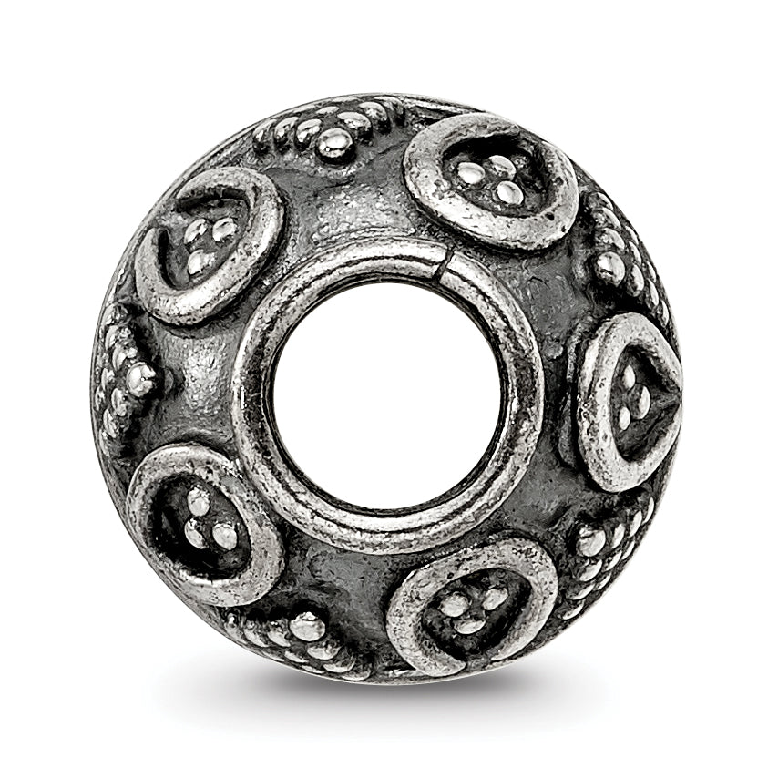 Sterling Silver Reflections Decorative Bali Bead Size: 10.91MM X 10MM