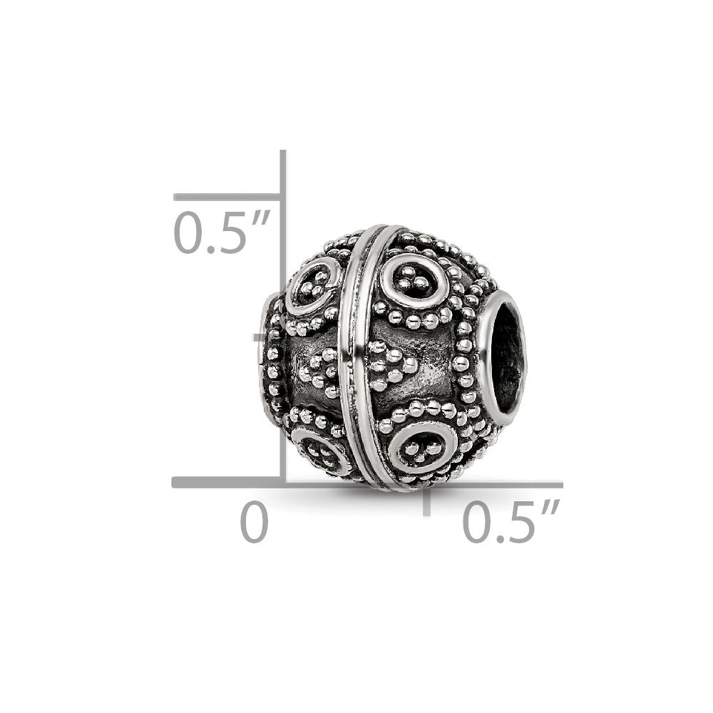 Sterling Silver Reflections Decorative Bali Bead
