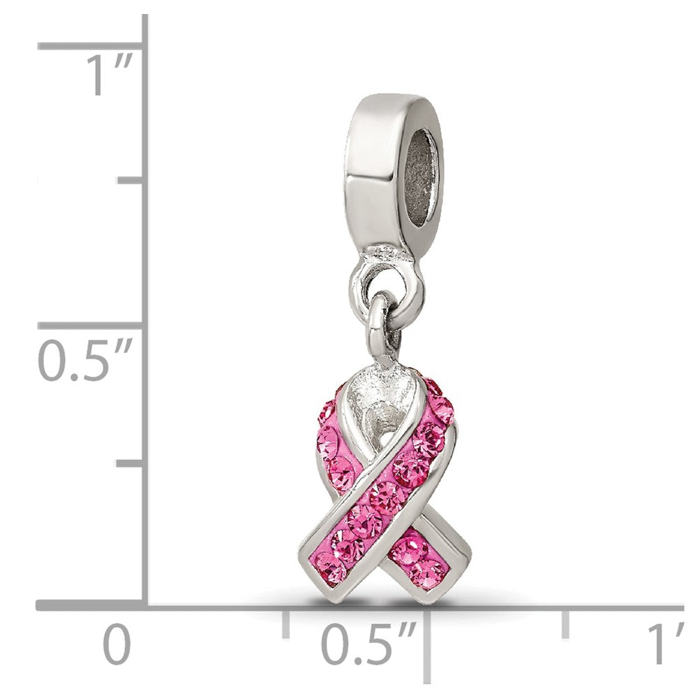 Sterling Silver Reflections Preciosa Crystal Awareness Dangle Bead