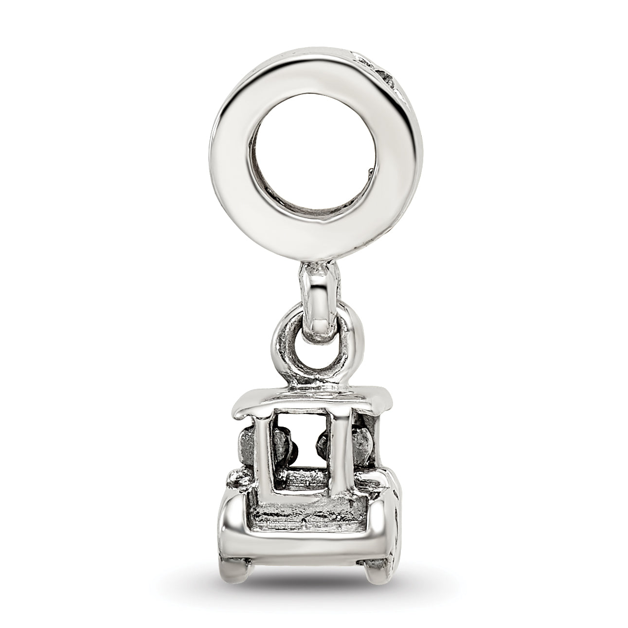 Sterling Silver Reflections Golf Cart Dangle Bead Size: 17.27MM X 9.09MM