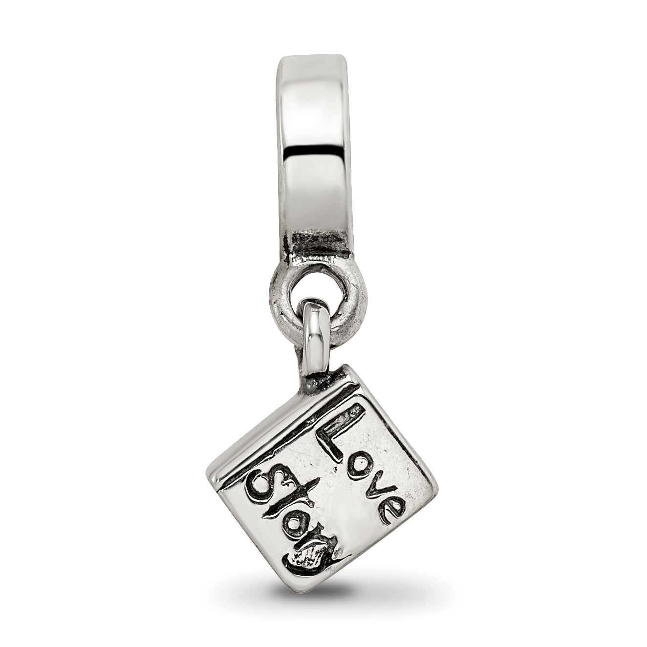 Sterling Silver Reflections Love Story Book Dangle Bead Size: 17.27MM X 3.64MM