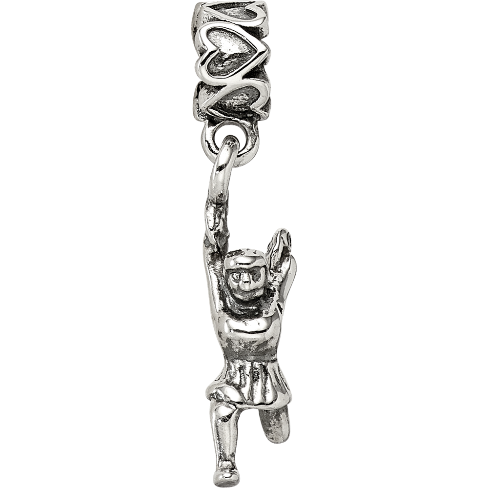 Sterling Silver Reflections Cheerleader Dangle Bead