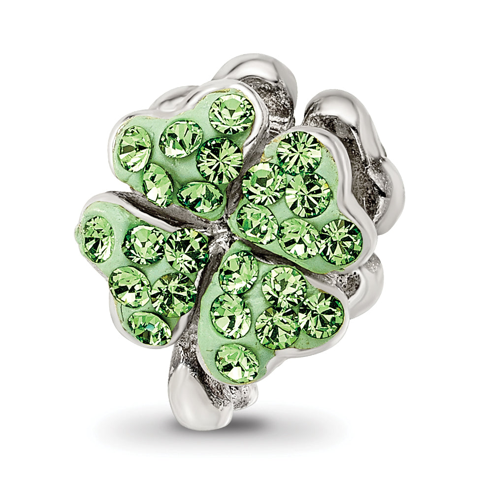 Sterling Silver Reflections Light Green Preciosa Crystal Clover Bead Size: 11.82MM X 9.09MM