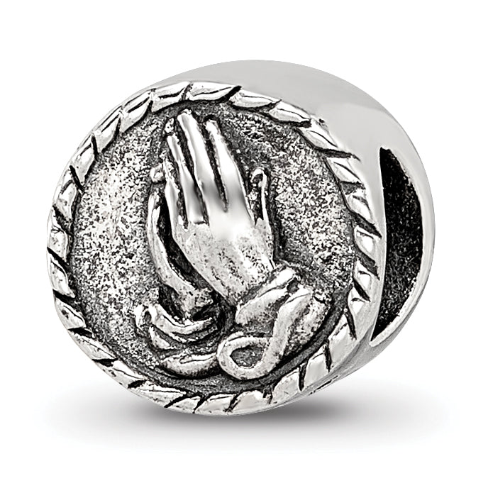 Sterling Silver Reflections Praying Hands Bead Size: 8.18MM X 8.18MM