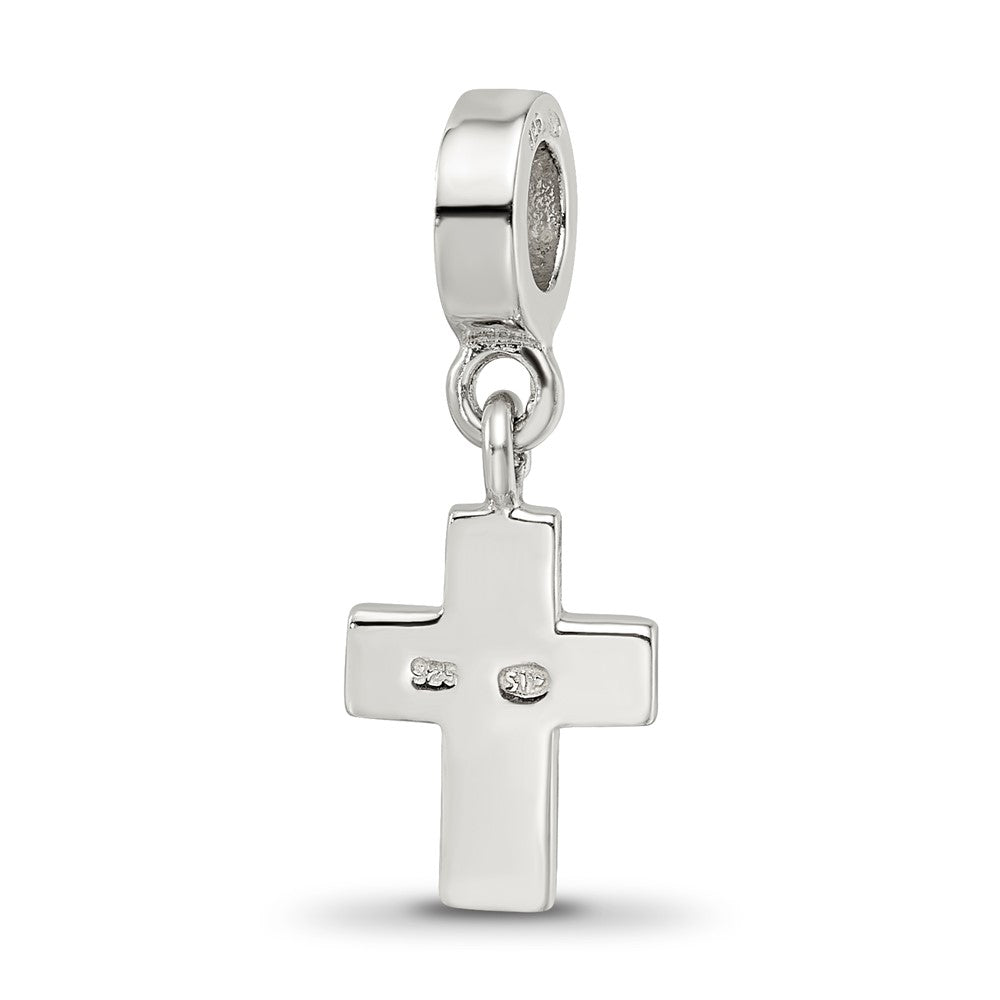 Sterling Silver Reflections Preciosa Crystal Cross Dangle Bead