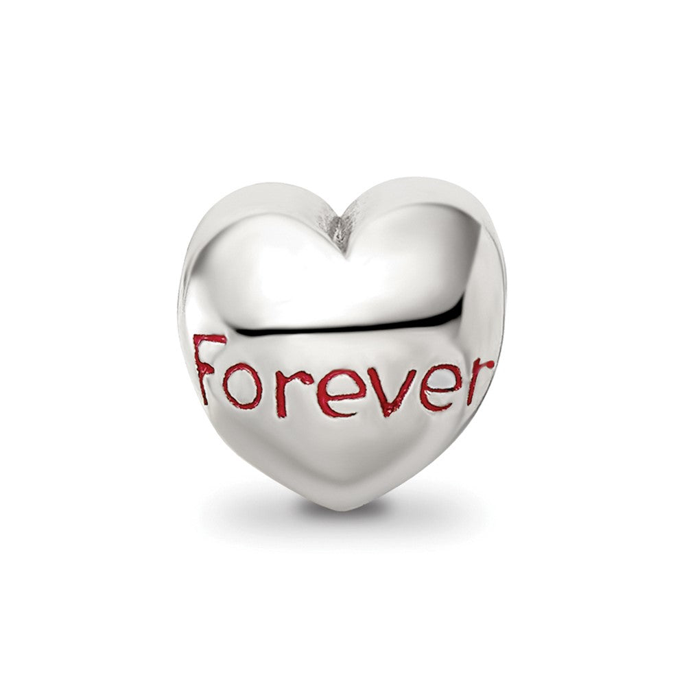 Sterling Silver Reflections Enameled Forever Heart Bead