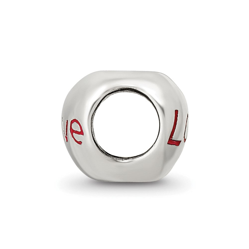 Sterling Silver Reflections Enameled Love Heart Bead