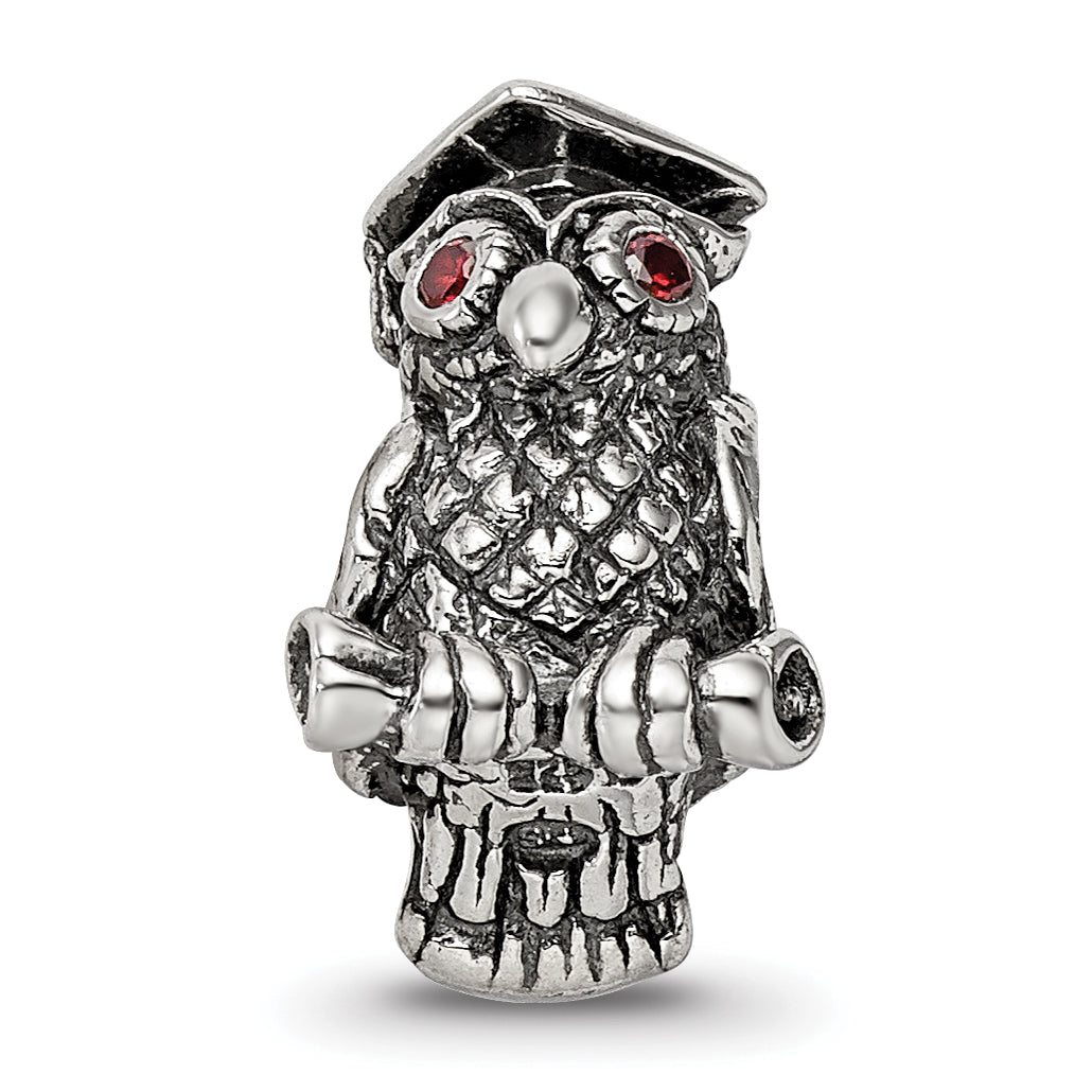 Sterling Silver Reflections Wise Owl Bead Size: 11.82MM X 8.18MM