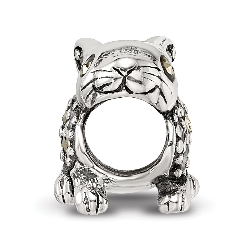 Sterling Silver Reflections Marcasite Rabbit Bead Size: 9.09MM X 10MM