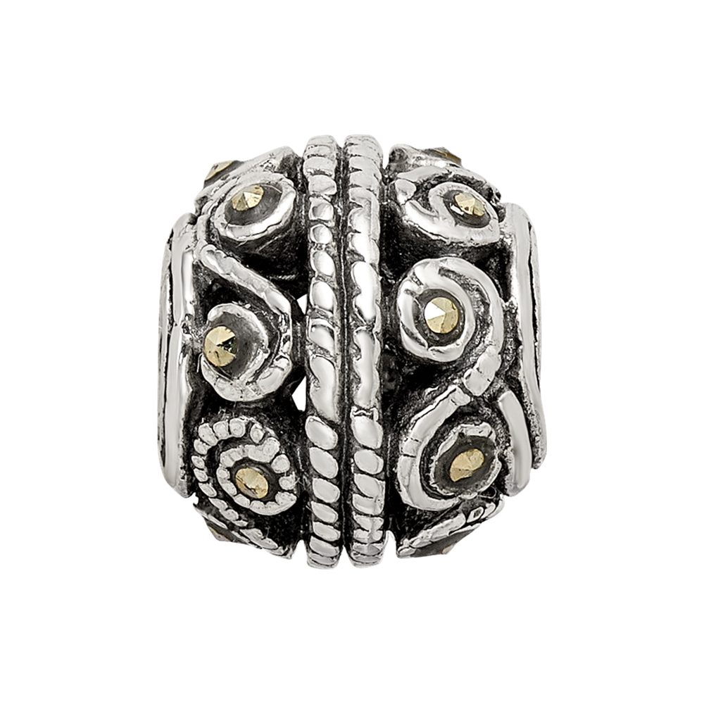 Sterling Silver Reflections Marcasite Bali Bead