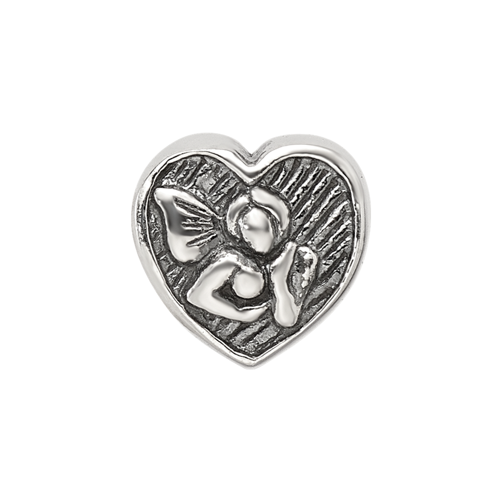 Sterling Silver Reflections Angel Heart Bead