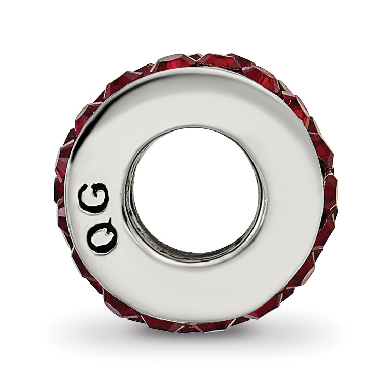 Sterling Silver Reflections Dark Maroon Double Row Preciosa Crystal Bead Size: 10.91MM X 4.55MM