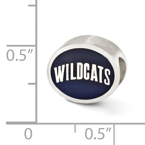Sterling Silver Enameled Villanova University Collegiate Bead Size: 10MM X 11MM