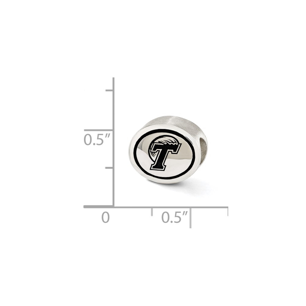 Sterling Silver Antiqued Tulane University Collegiate Bead