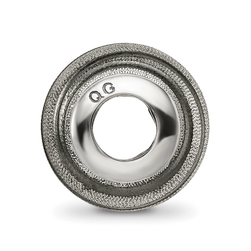 Sterling Silver Reflections Grey Laser Cut Bead