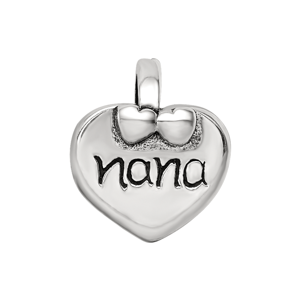 Sterling Silver Reflections Nana Heart Bead