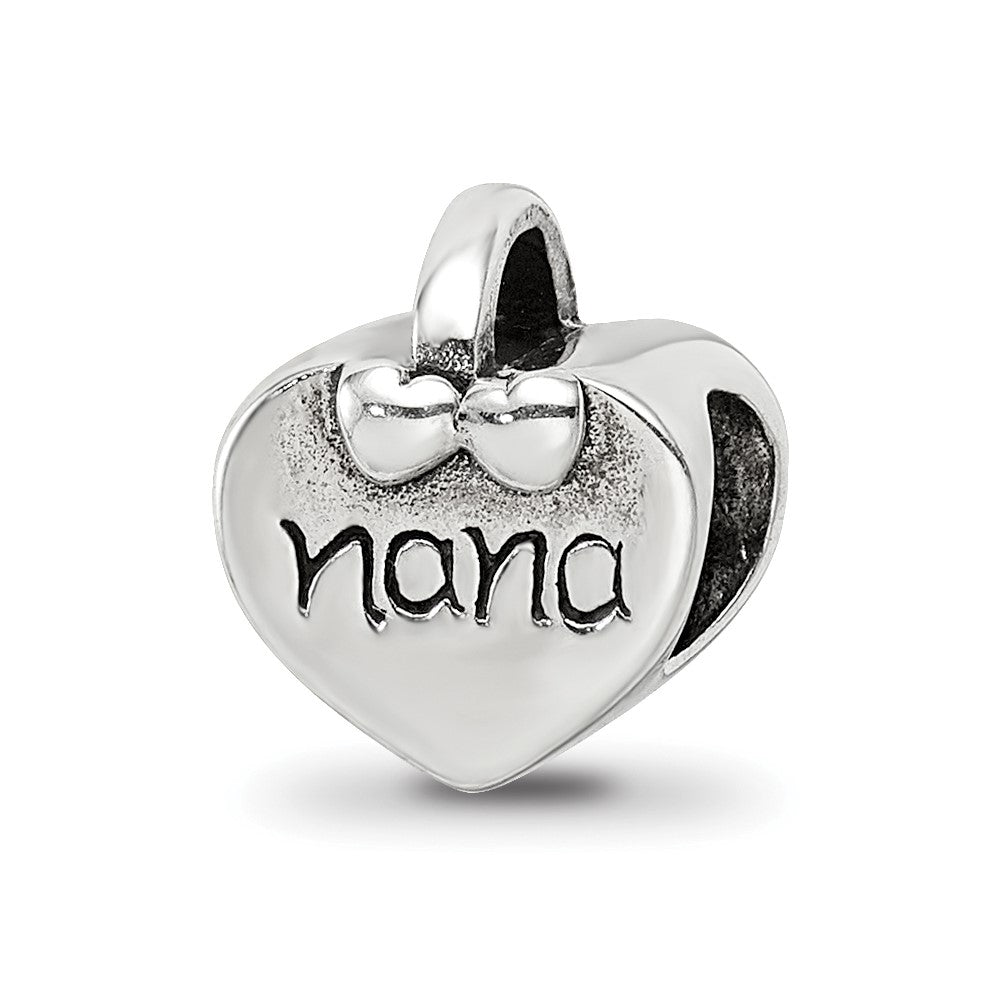 Sterling Silver Reflections Nana Heart Bead