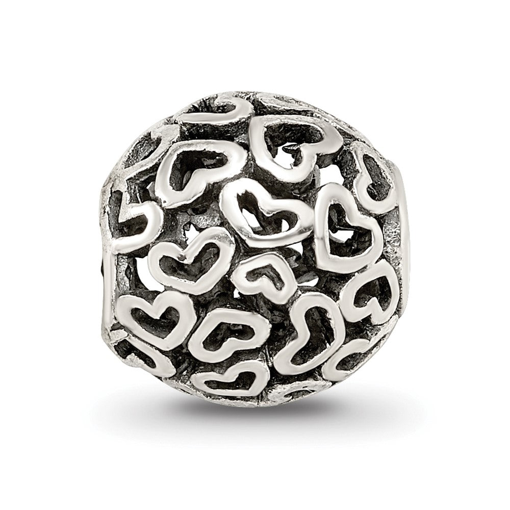 Sterling Silver Reflections Hearts Bali Bead