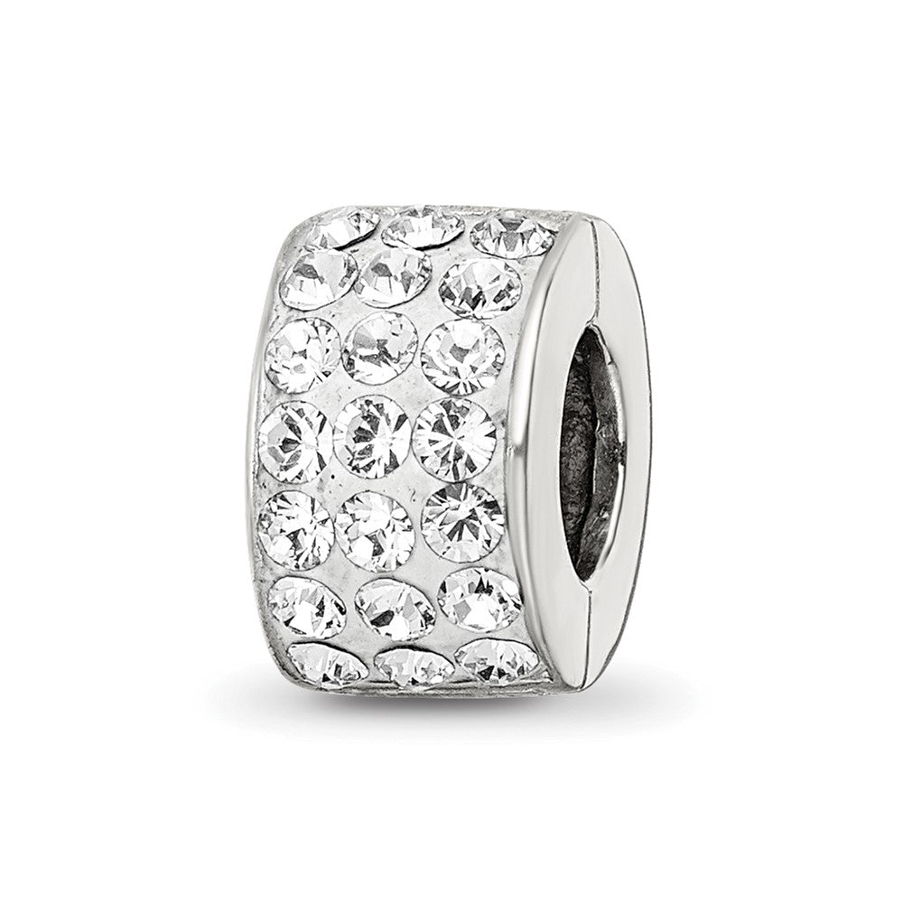 Sterling Silver Reflections Clear Preciosa Crystal Bead