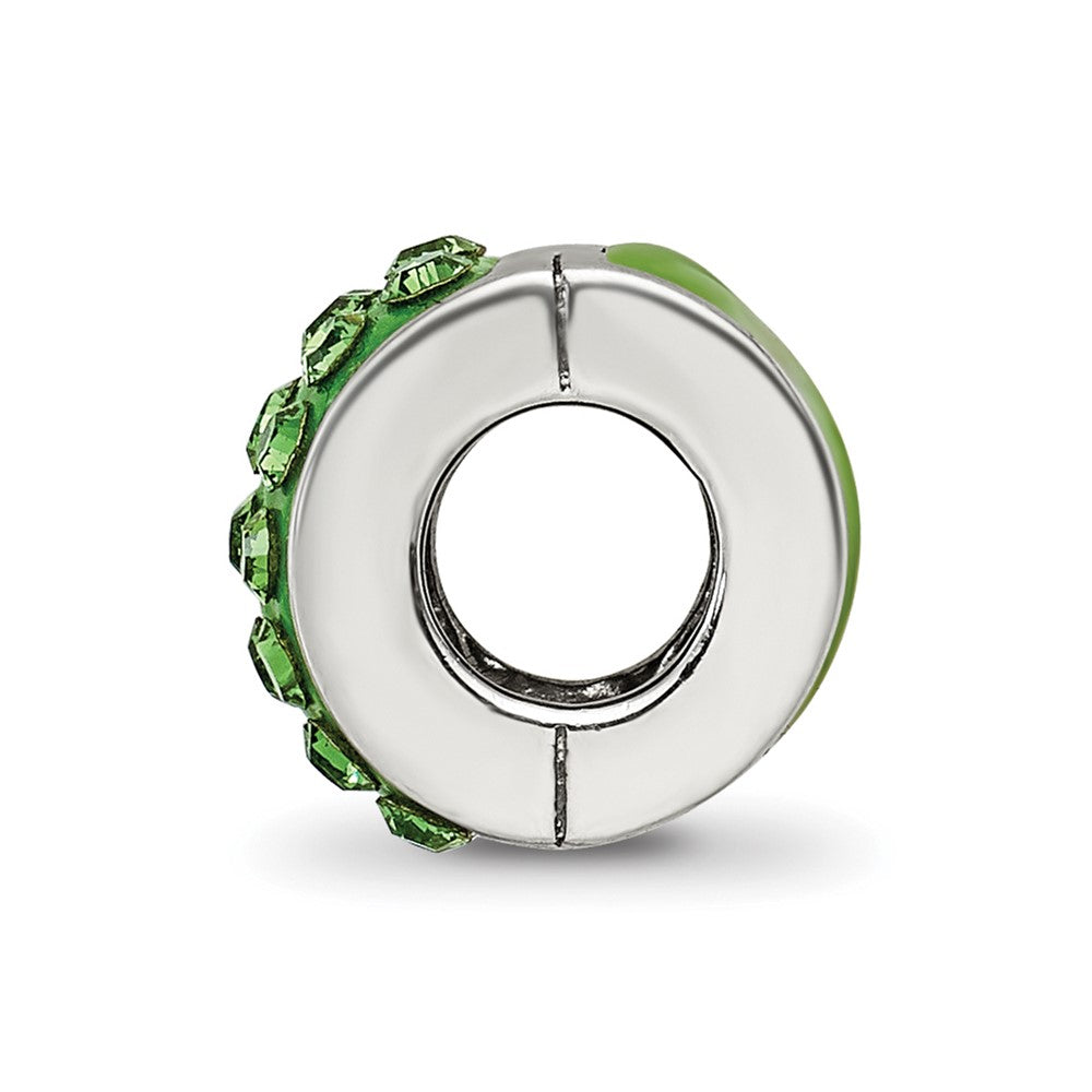 Sterling Silver Refletions Green Preciosa Crystal Bead