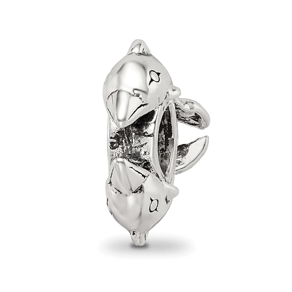 Sterling Silver Reflections 2 Dolphins Bead