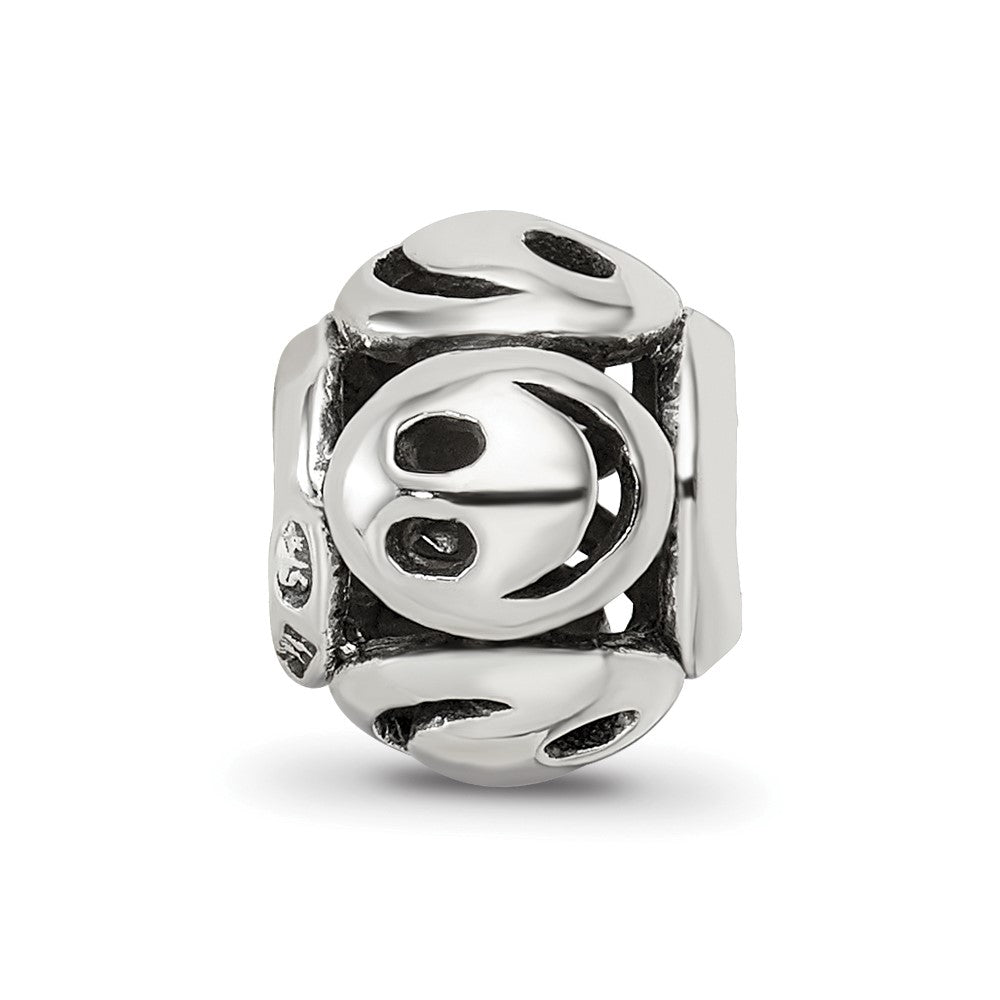 Sterling Silver Reflections Smiley Faces Bead