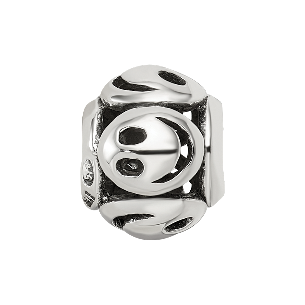 Sterling Silver Reflections Smiley Faces Bead