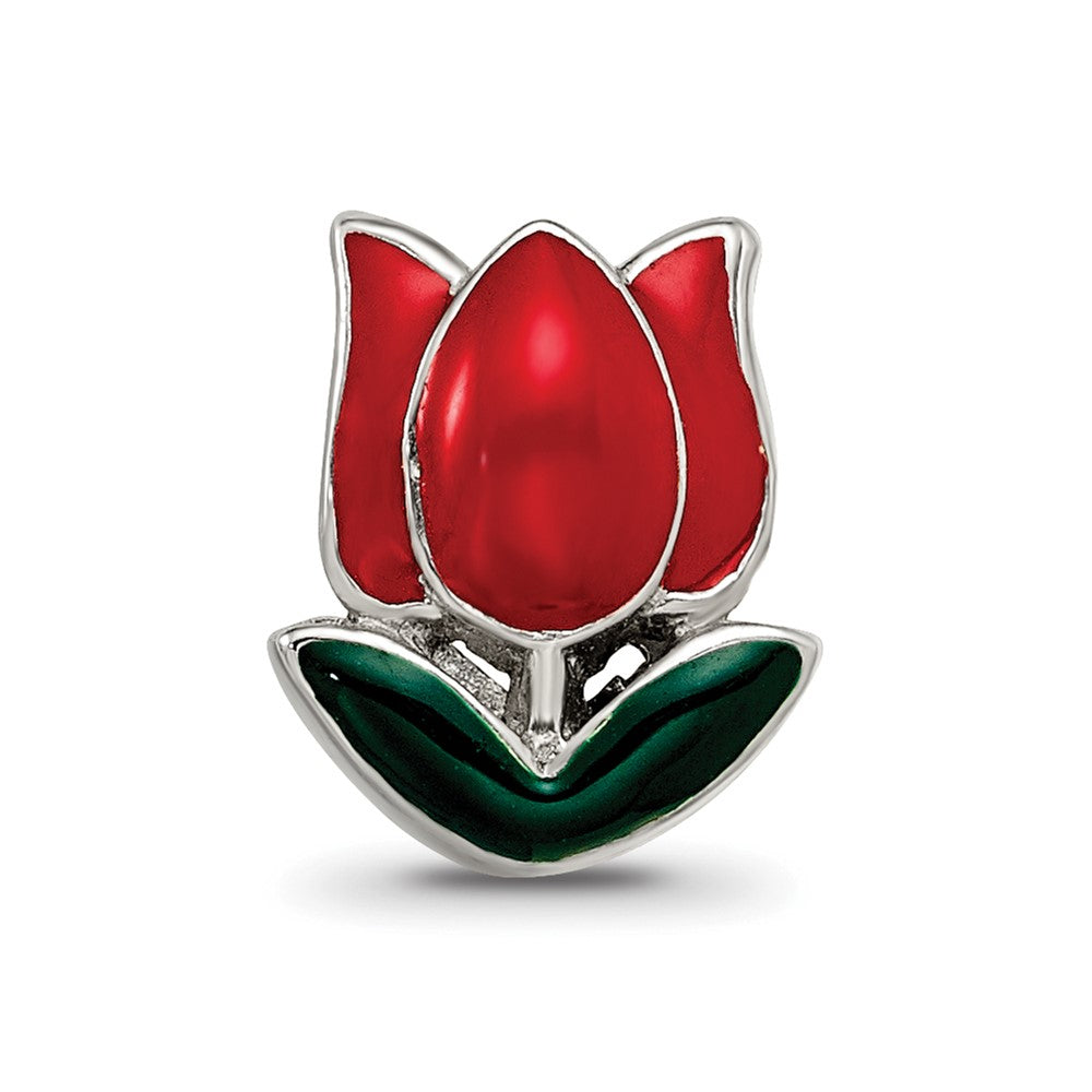 Sterling Silver Reflections Enameled Tulip Bead