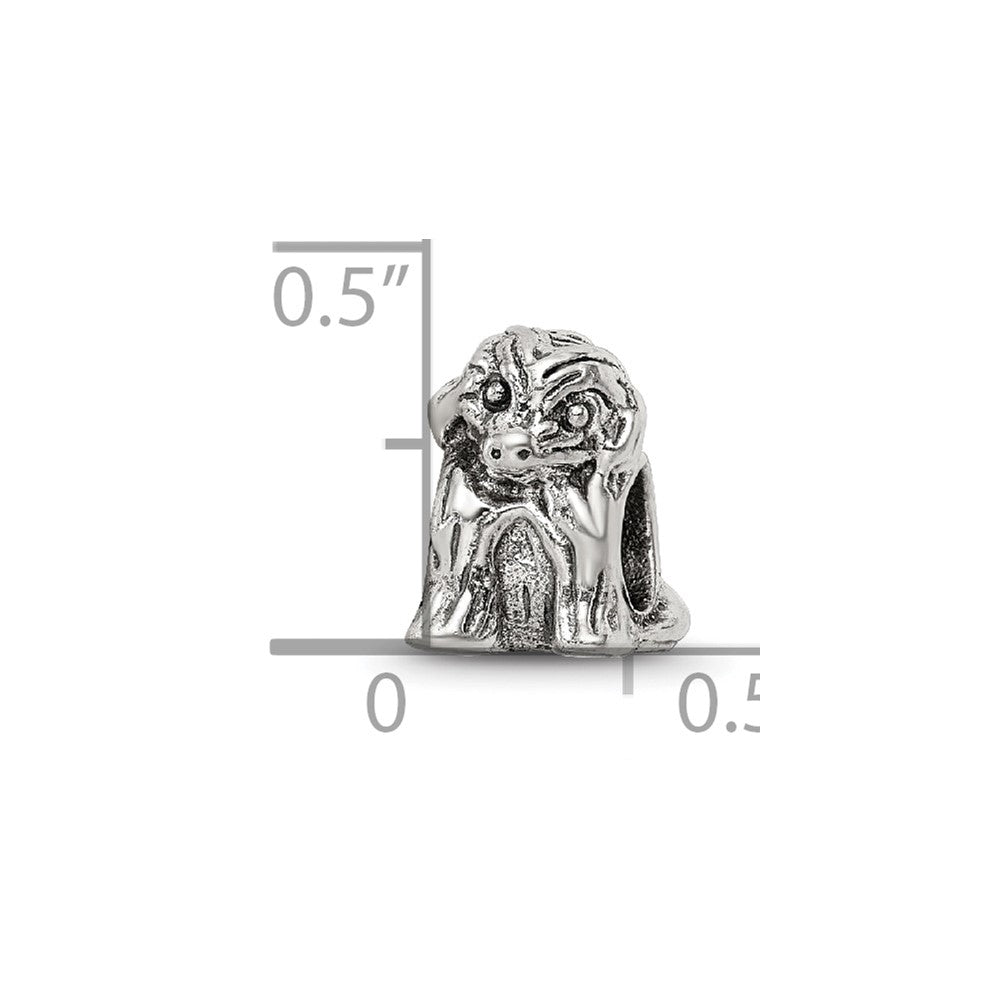 Sterling Silver Reflections Sitting Puppy Bead