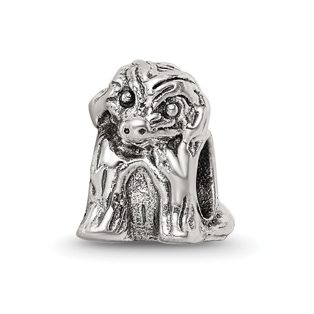 Sterling Silver Reflections Sitting Puppy Bead