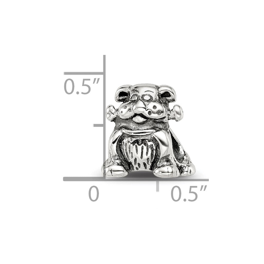 Sterling Silver Reflections Dog with Bone Bead
