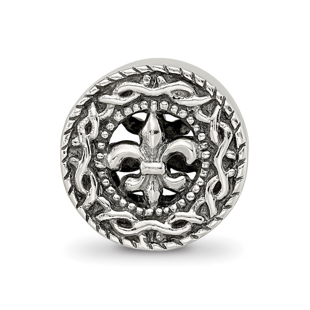 Sterling Silver Reflections Fleur de lis Bead