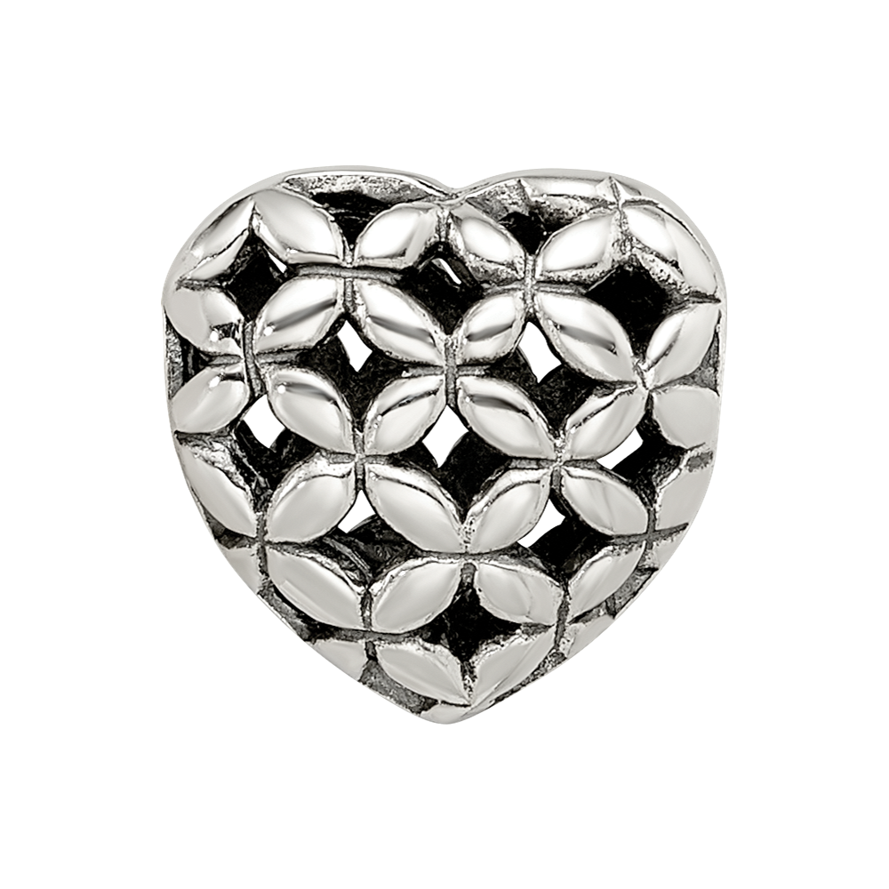 Sterling Silver Reflections Heart Bead