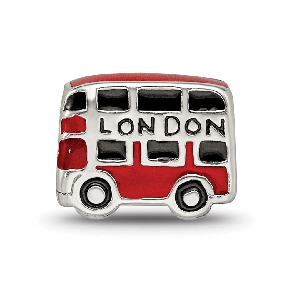 Sterling Silver Reflections Enamel London Double Decker Bus Bead