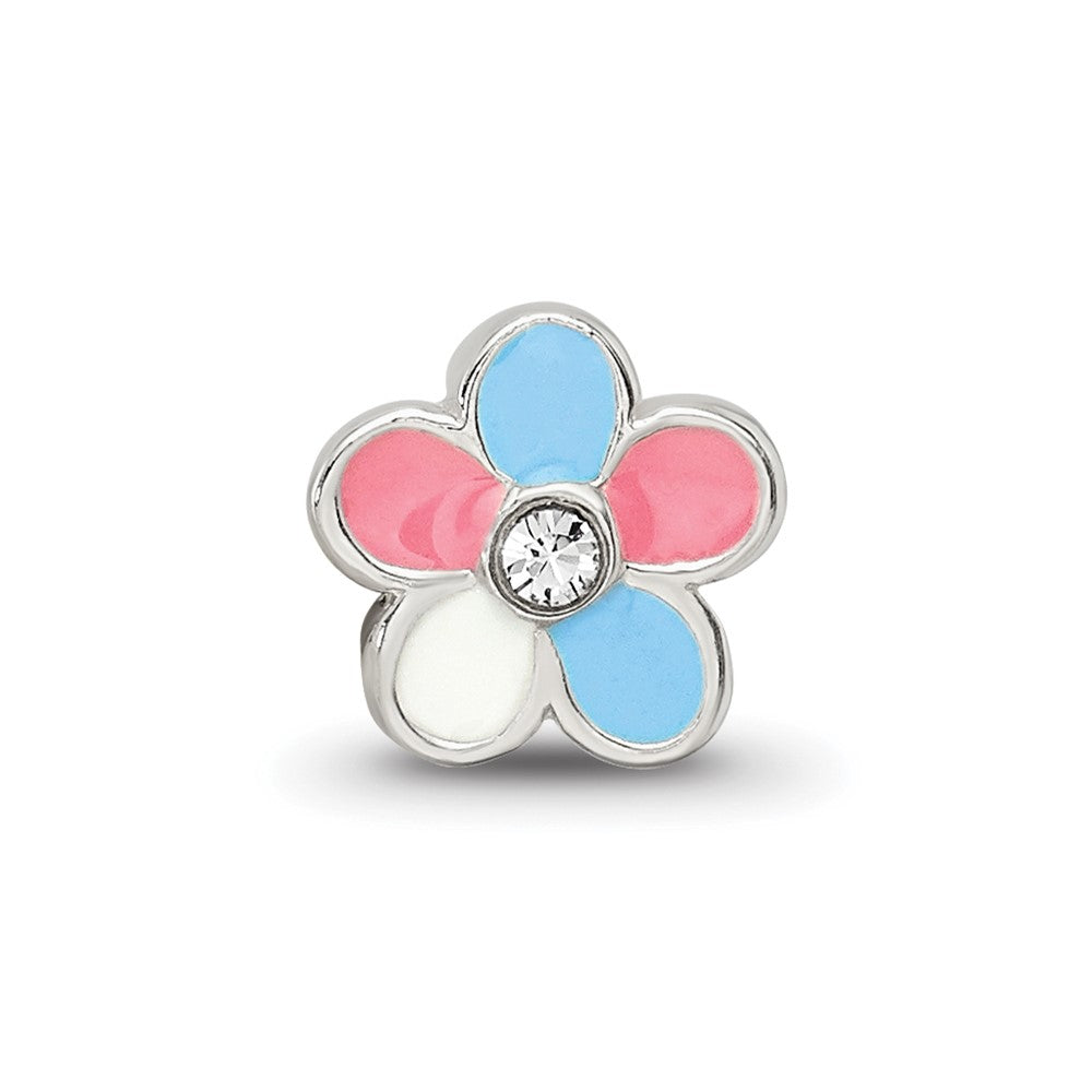 Sterling Silver Reflections Kids Enameled Flower Bead