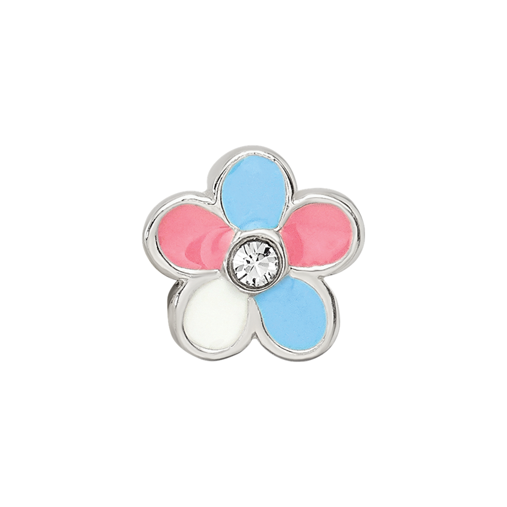Sterling Silver Reflections Kids Enameled Flower Bead