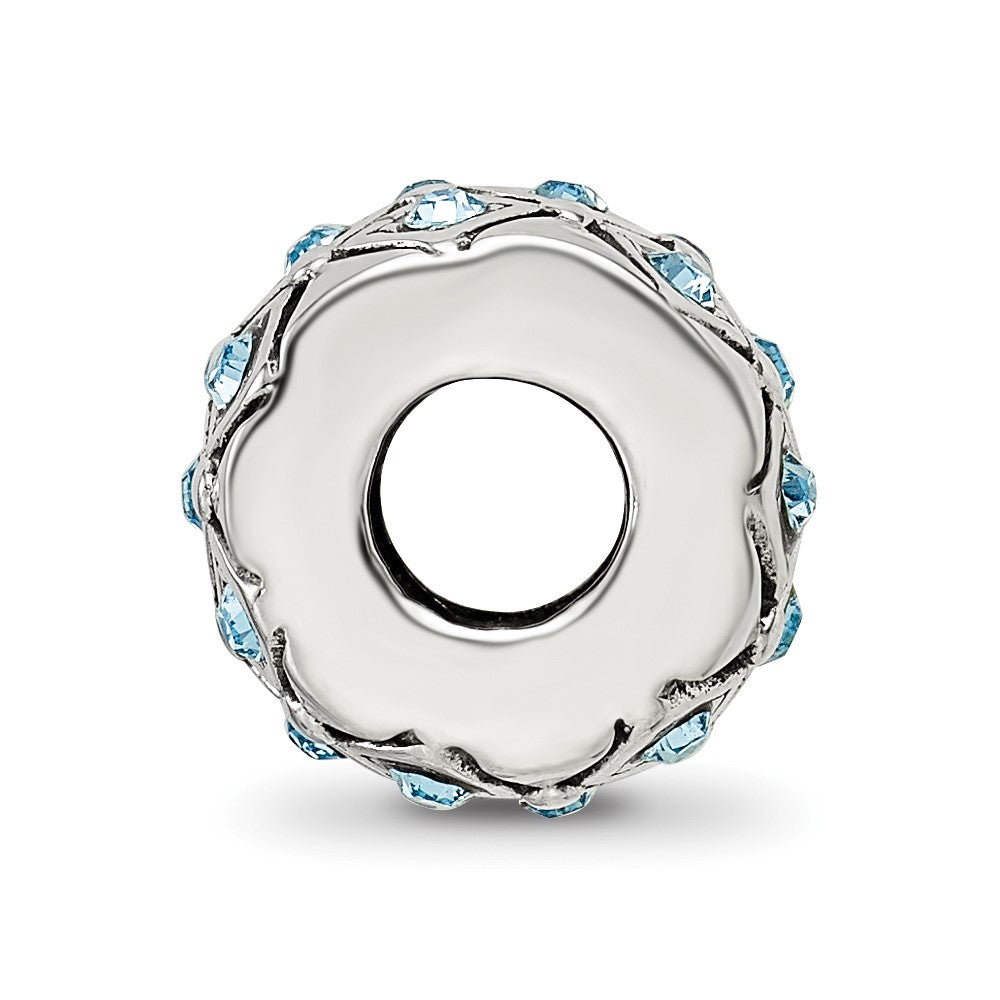 Sterling Silver Reflections March Preciosa Crystal Bead