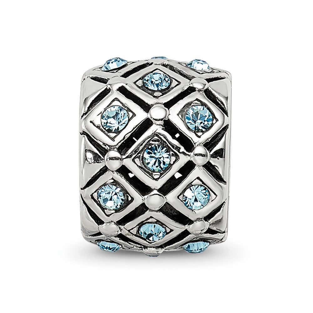 Sterling Silver Reflections March Preciosa Crystal Bead