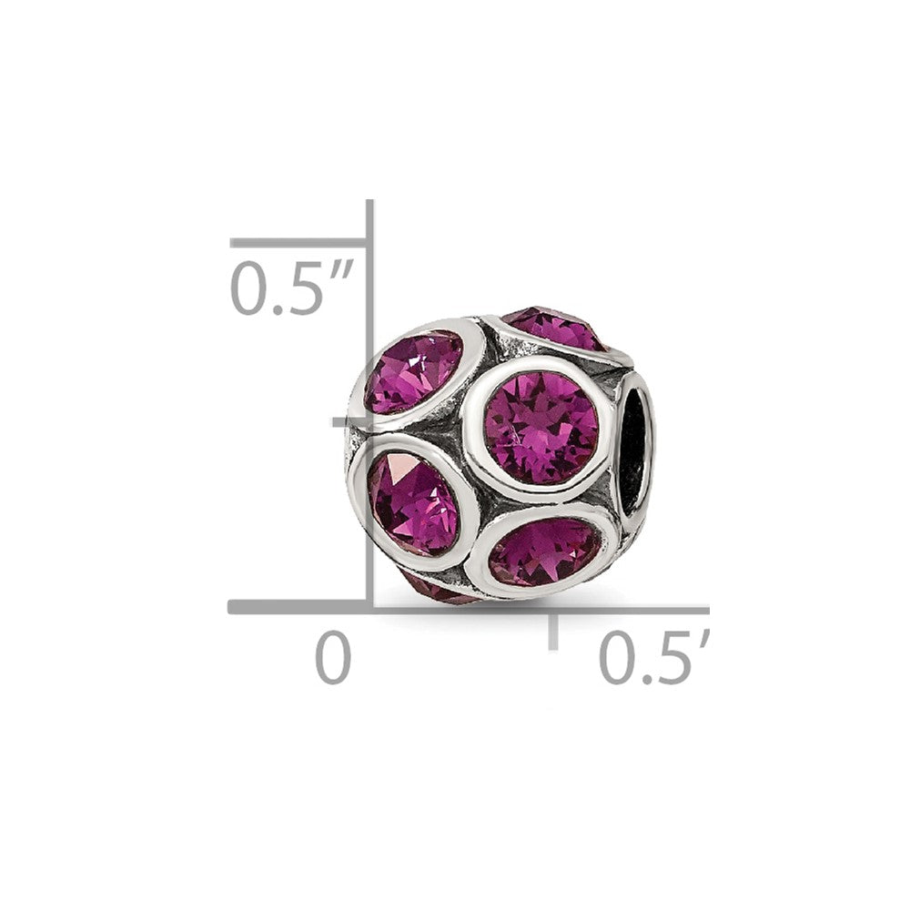 Sterling Silver Reflections February Preciosa Crystal Bead