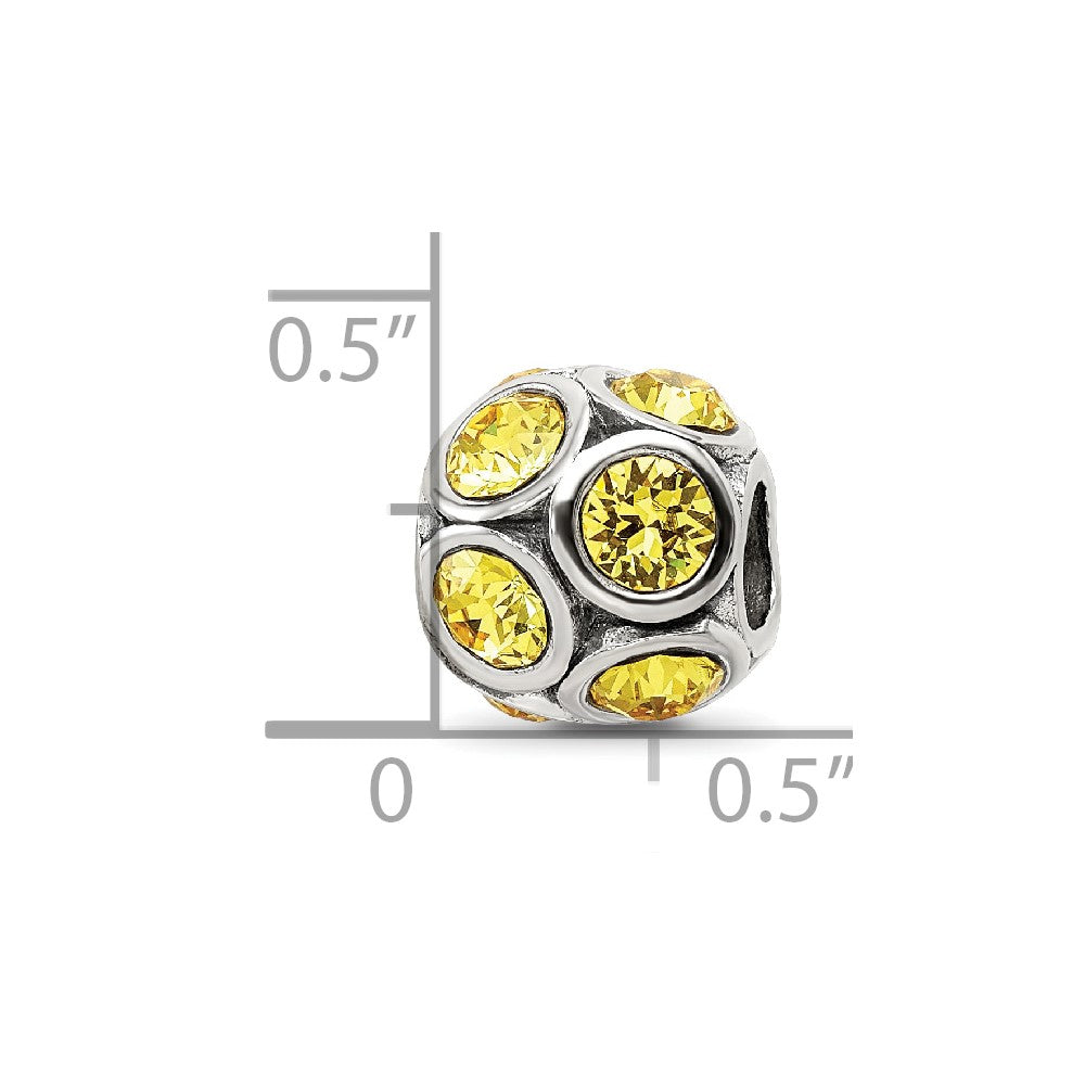 Sterling Silver Reflections November Preciosa Crystal Bead