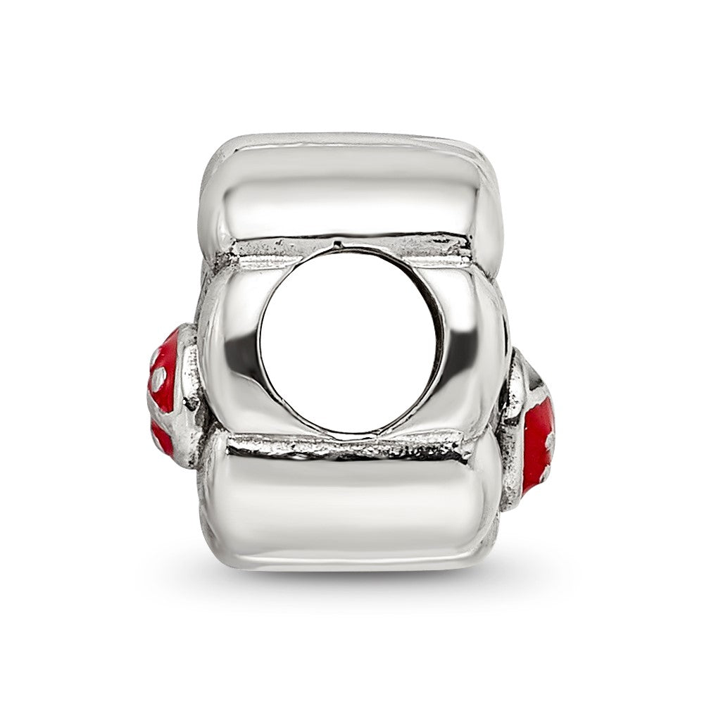 Sterling Silver Reflections Flower w/Enameled Ladybug Bead