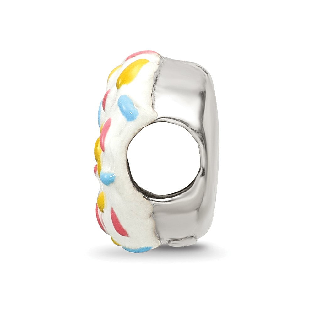 Sterling Silver Reflections Enameled Donut w/Sprinkles Bead