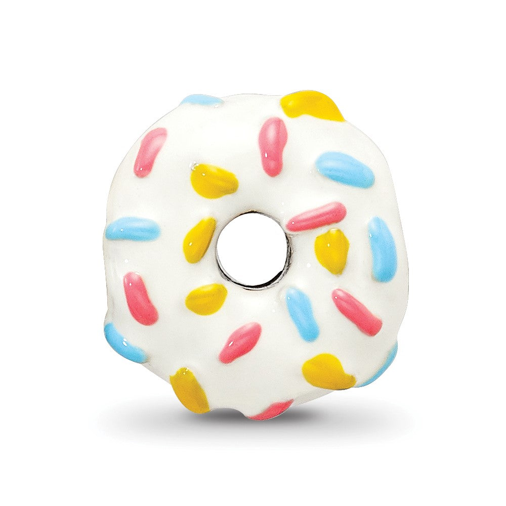 Sterling Silver Reflections Enameled Donut w/Sprinkles Bead
