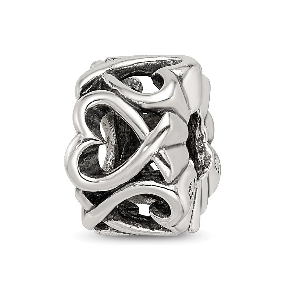 Sterling Silver Reflections Hearts Bead